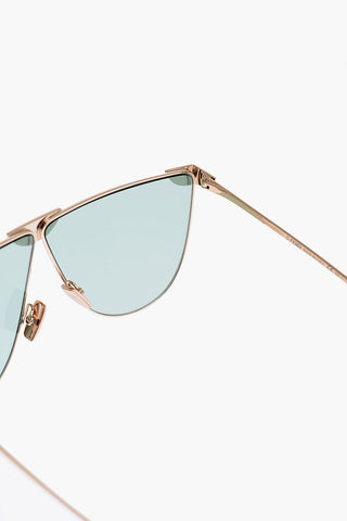 Occhiali da sole Oversize con Struttura Effetto Dorato