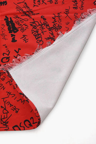 Telo Mare in Cotone con Stampa Lettering All-Over