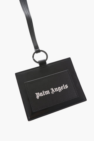 Solid Color Neck Card Holder with Printed Contrasting Logo