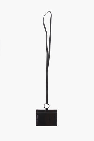 Solid Color Neck Card Holder with Printed Contrasting Logo