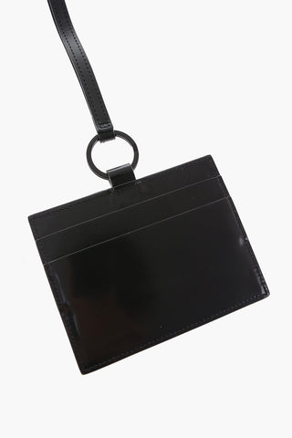 Solid Color Neck Card Holder with Printed Contrasting Logo