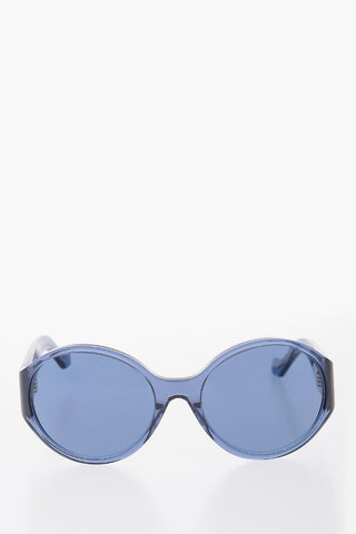 Oval Sunglasses with Golden Logo