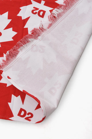 Cotton Beach Towel with All-Over Logo