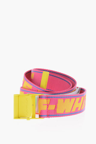 35mm Industrial Logo-Print Fabric Belt
