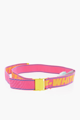 35mm Industrial Logo-Print Fabric Belt