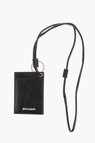 Leather Neck Card Holder with Printed Logo