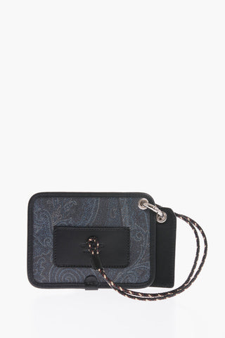 Paisley Patterned Faux Leather Neck Pouch