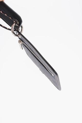 Paisley Patterned Faux Leather Neck Pouch