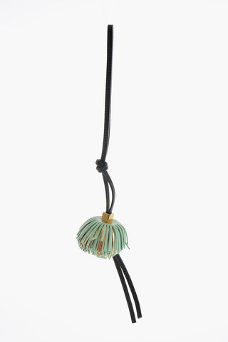 Two-Tone Fringes Leather Bag Pendant