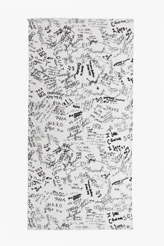 Telo Mare in Cotone con Stampa Lettering All-Over