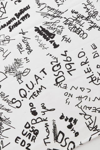 Telo Mare in Cotone con Stampa Lettering All-Over