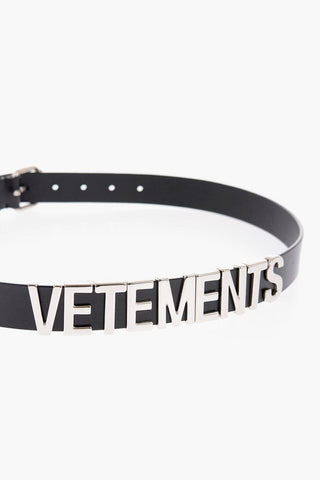 Leather Belt with Logo-mobile metal Plaque 30mm