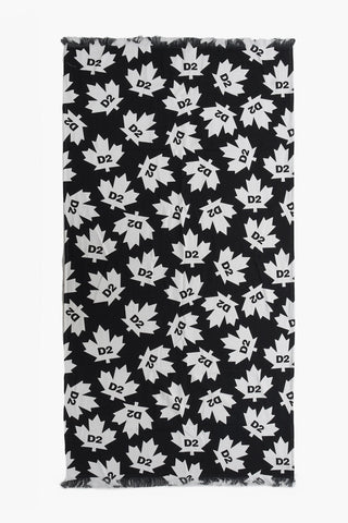 Cotton Beach Towel with All-Over Logo