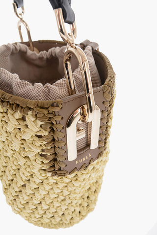 Rafia LIPARI Bucket Bag With Removable Shoulder Strap