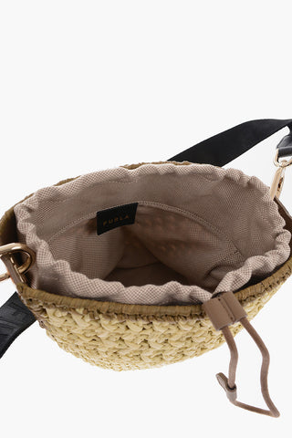 Rafia LIPARI Bucket Bag With Removable Shoulder Strap