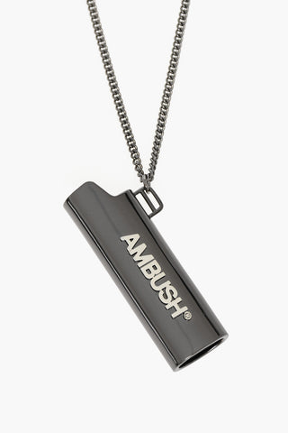 Chain Necklace with Lighter Case Pendant