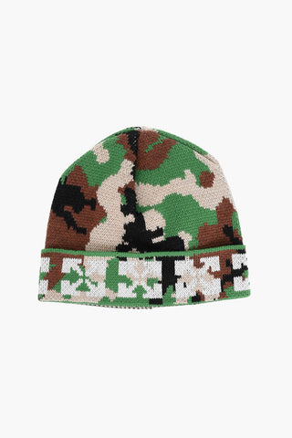 Camouflage Motif Virgin Wool ARROWS CROSS Beanie