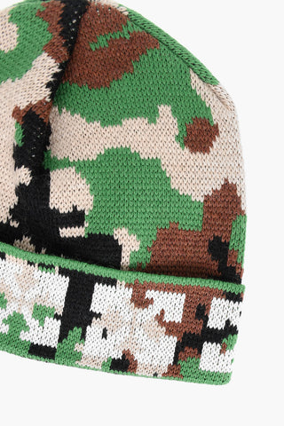 Camouflage Motif Virgin Wool ARROWS CROSS Beanie