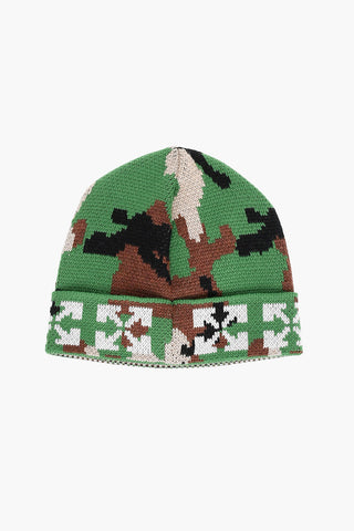 Camouflage Motif Virgin Wool ARROWS CROSS Beanie