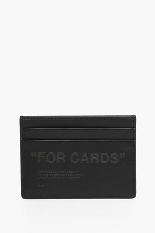Porta Carte in Pelle con Logo in Rilievo 