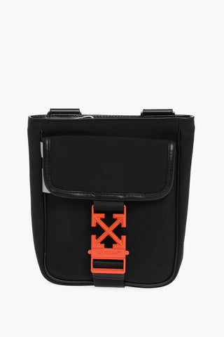 Solid Color Crossbody Bag with Leather Trims