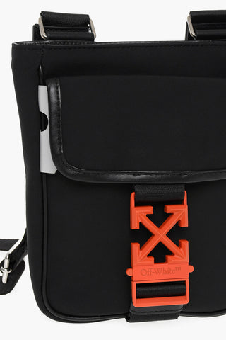 Solid Color Crossbody Bag with Leather Trims