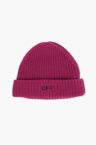 Ribbed Beanie with Logo Embroidery