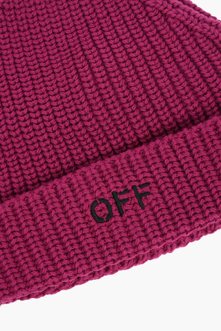Ribbed Beanie with Logo Embroidery