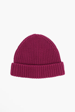 Ribbed Beanie with Logo Embroidery