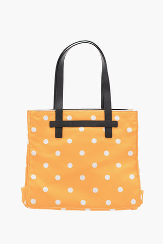 Borsa Tote DIGIT a Pois con Dettagli in Pelle