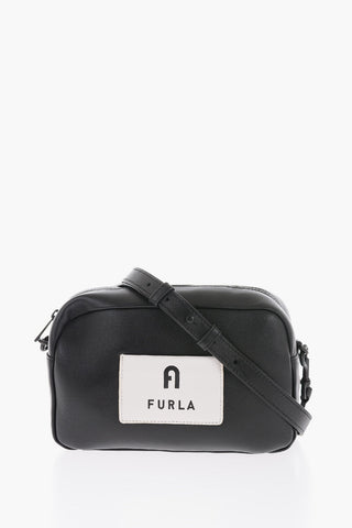 Leather IRIS Crossbody Bag with Contrasting Detail
