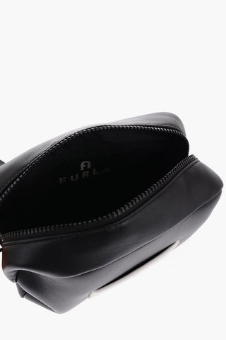 Leather IRIS Crossbody Bag with Contrasting Detail