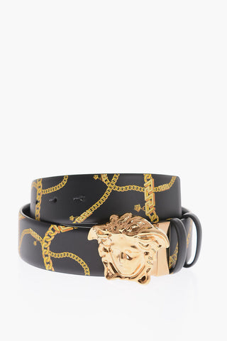 Cintura LA MEDUSA Reversibile in Pelle 40mm