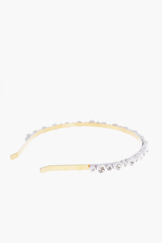 Brass Hairband with Rhinestone Embellishment
