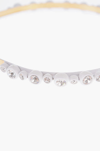 Brass Hairband with Rhinestone Embellishment