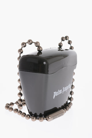 Rigid MINI PADLOCK Bag with Metal Shoulder Strap