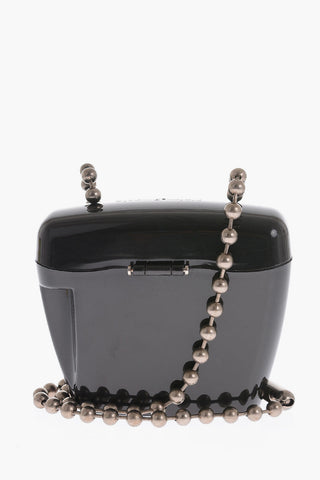 Rigid MINI PADLOCK Bag with Metal Shoulder Strap