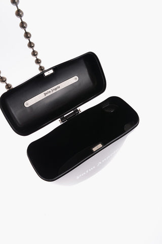 Rigid MINI PADLOCK Bag with Metal Shoulder Strap