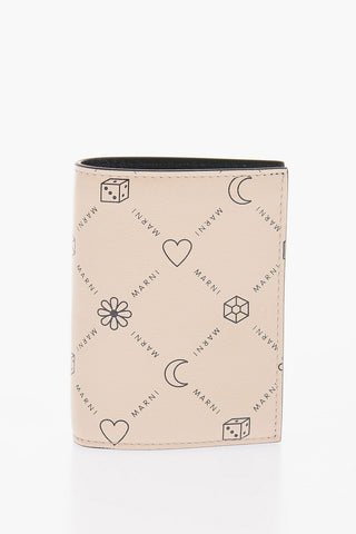 Portafoglio in Pelle con Stampa Logo All-Over