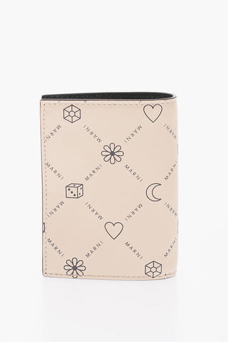 Portafoglio in Pelle con Stampa Logo All-Over