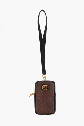 Paisley Motif Bag with Golden Effect Logo