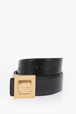 Patent Leather MINO Belt With Golden Effect Buckle 40mm