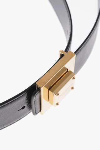 Patent Leather MINO Belt With Golden Effect Buckle 40mm
