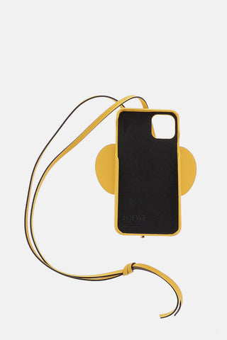Cover Per Iphone 11 in Pelle con Motivo a Forma di Elefante