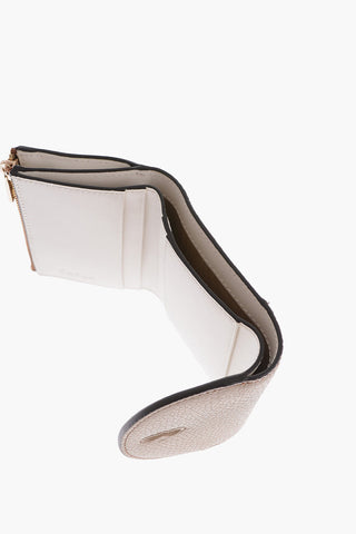 Two-Tone Textured Leather Wallet