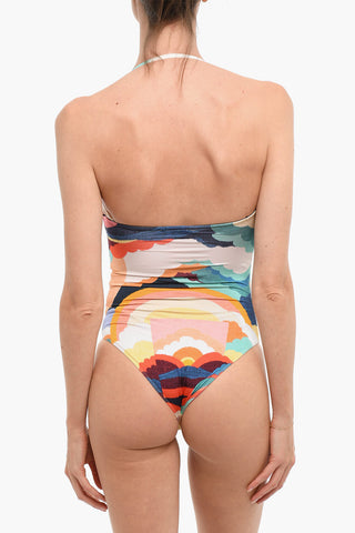 Costume Intero a Fascia in Tessuto Stretch