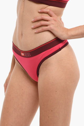 Cotton UFST-STARSY Thong with Contrasting Edges