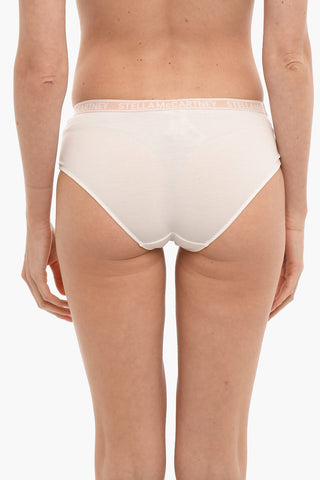 Stretch Cotton Briefs with Logoed Elastic Band