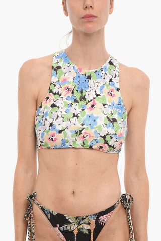Floral - Printed Bikini Top