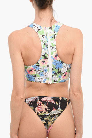 Floral - Printed Bikini Top